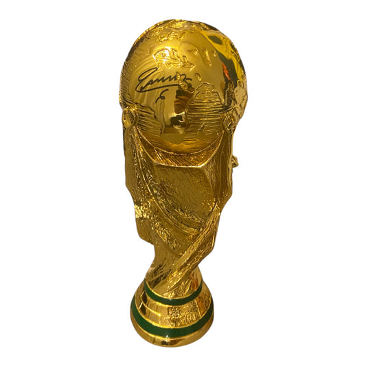 Andrés Iniesta hand signed Full size 36cm World Cup trophy