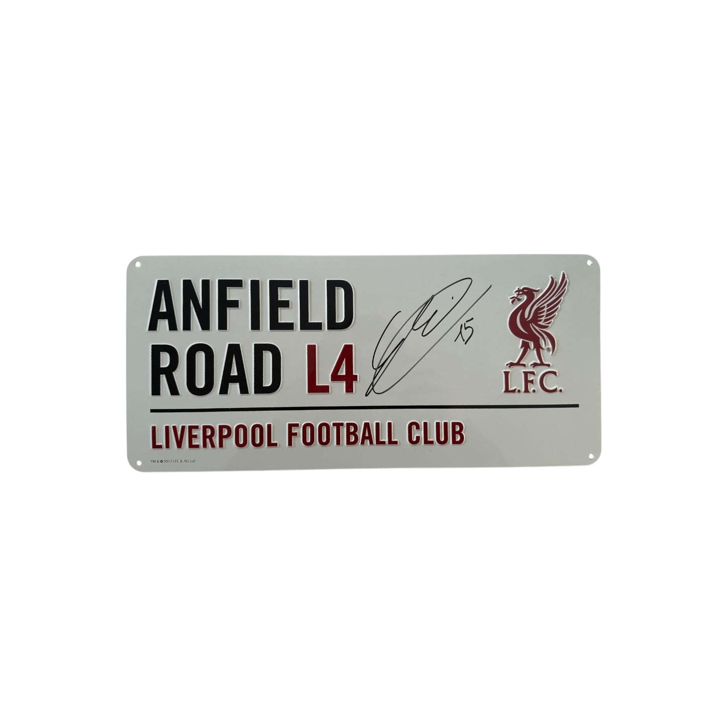 Giovanni Giovani Leoni hand signed metal street sign