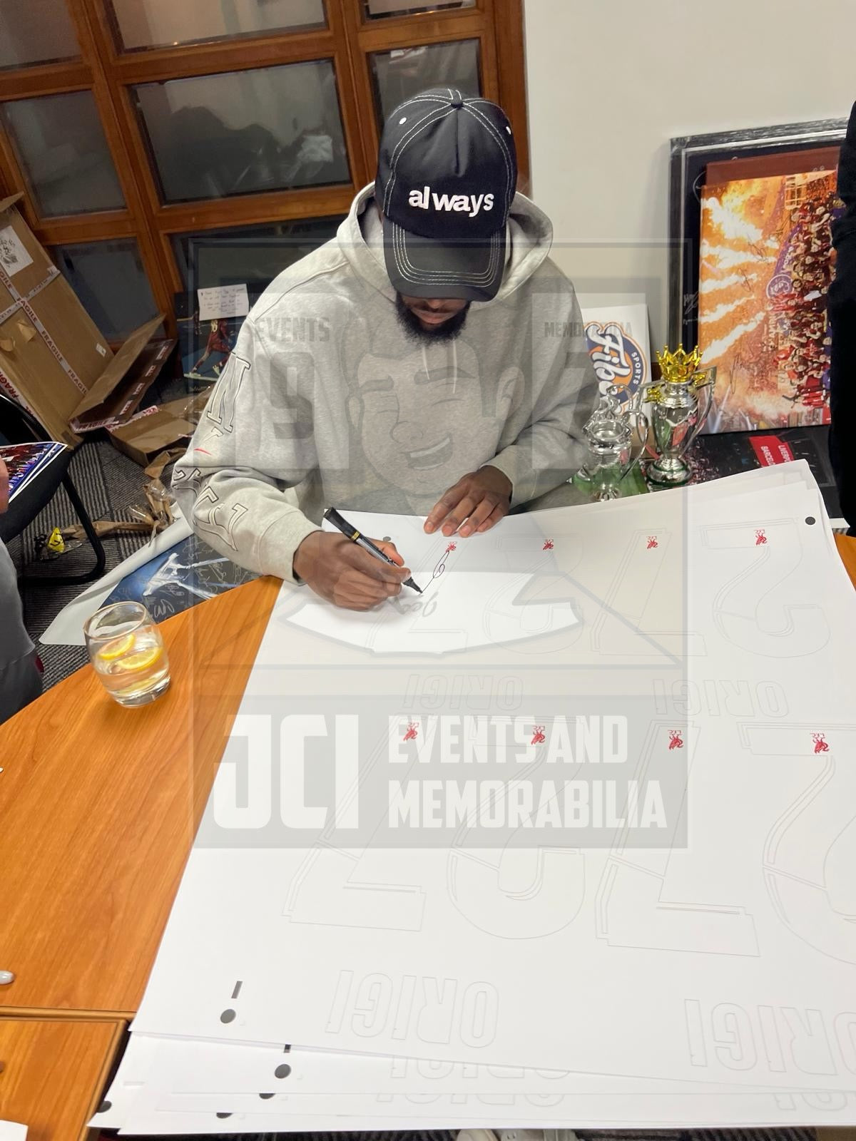 Divock Origi hand signed 18/19 Home shirt
