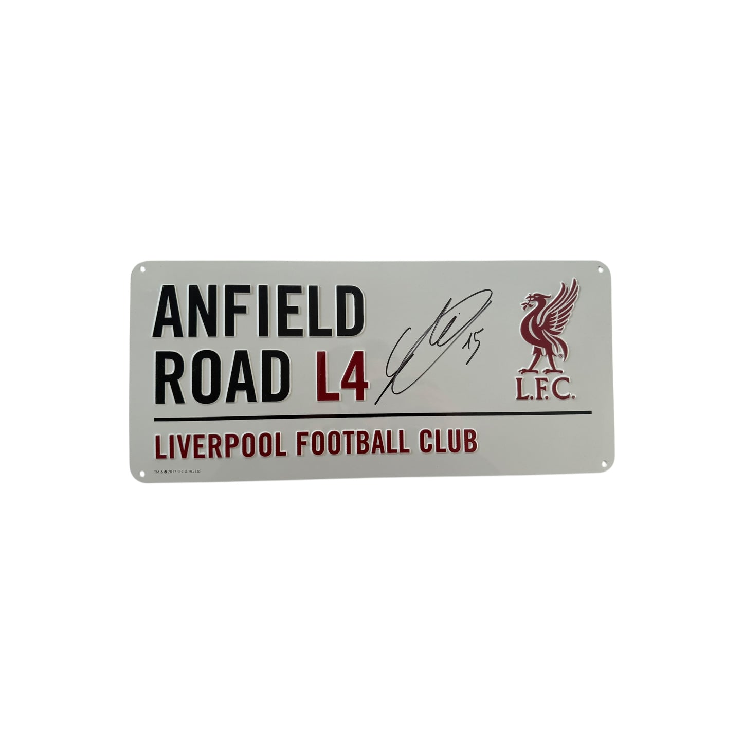 Giovanni Giovani Leoni hand signed metal street sign