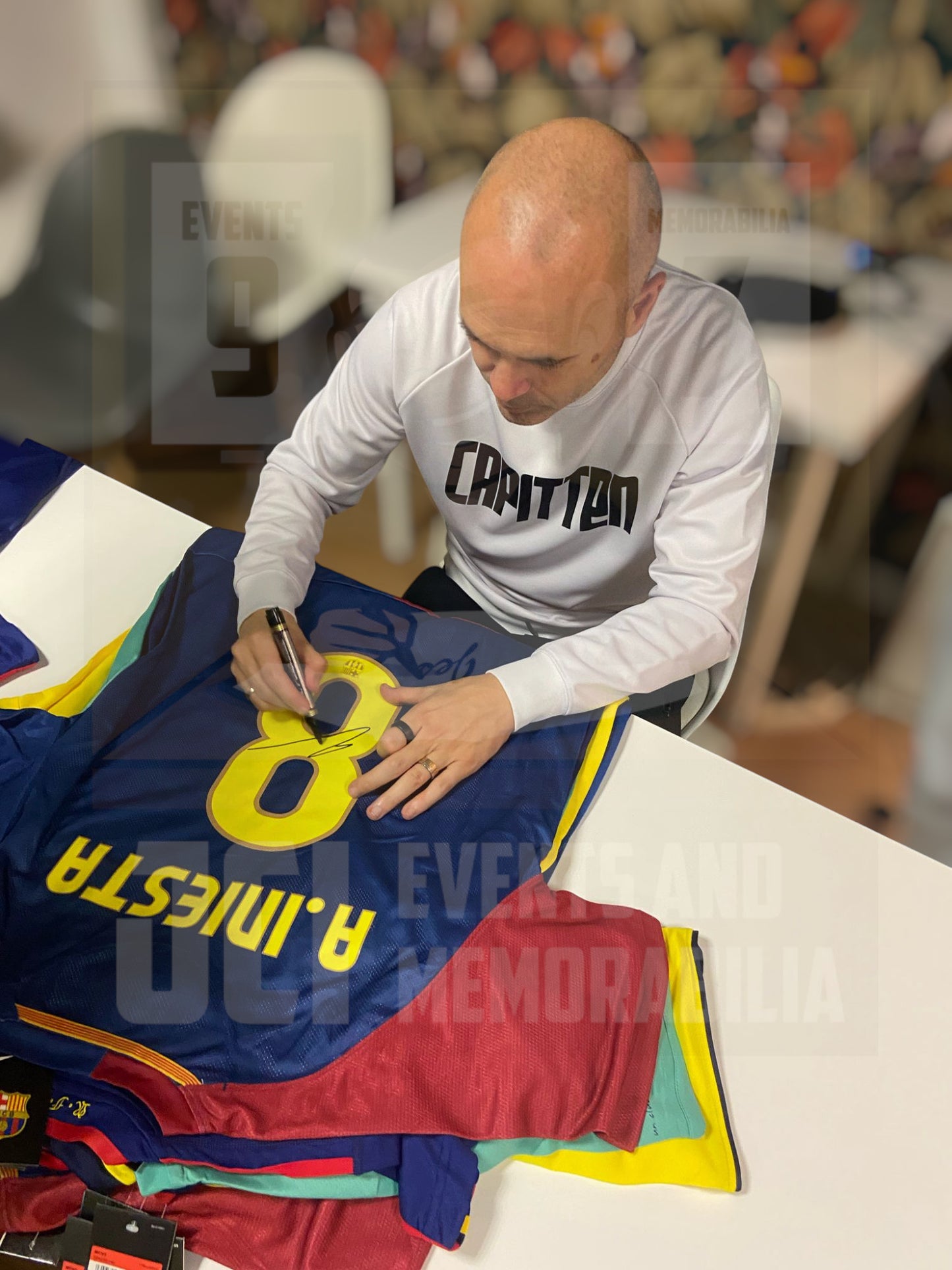 Andrés Iniesta hand signed shirt