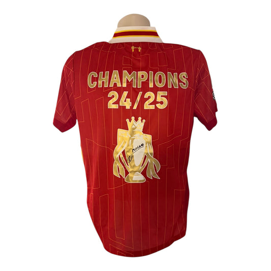 Alexis Mac Allister hand signed Champions shirt