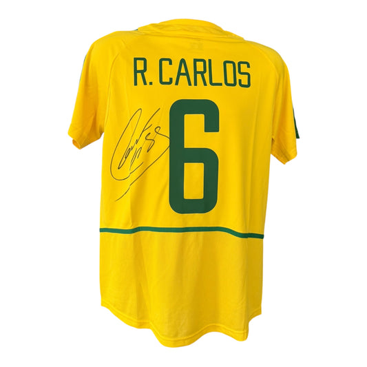 Roberto Carlos hand signed Brazil shirt
