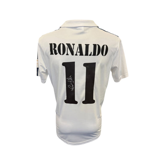 Ronaldo Nazário hand signed Real Madrid 2002 shirt