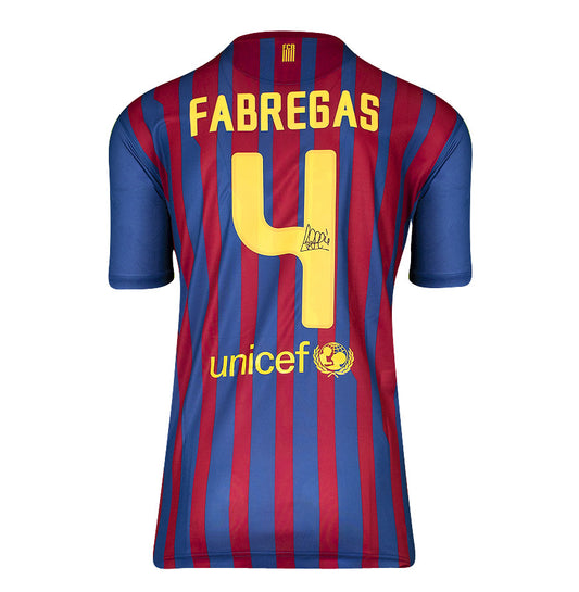Cesc Fabregas hand signed 2011/2012 Barcelona shirt