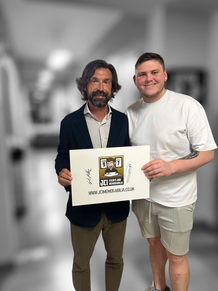 Andrea Pirlo hand signed AC Milan Home shirt