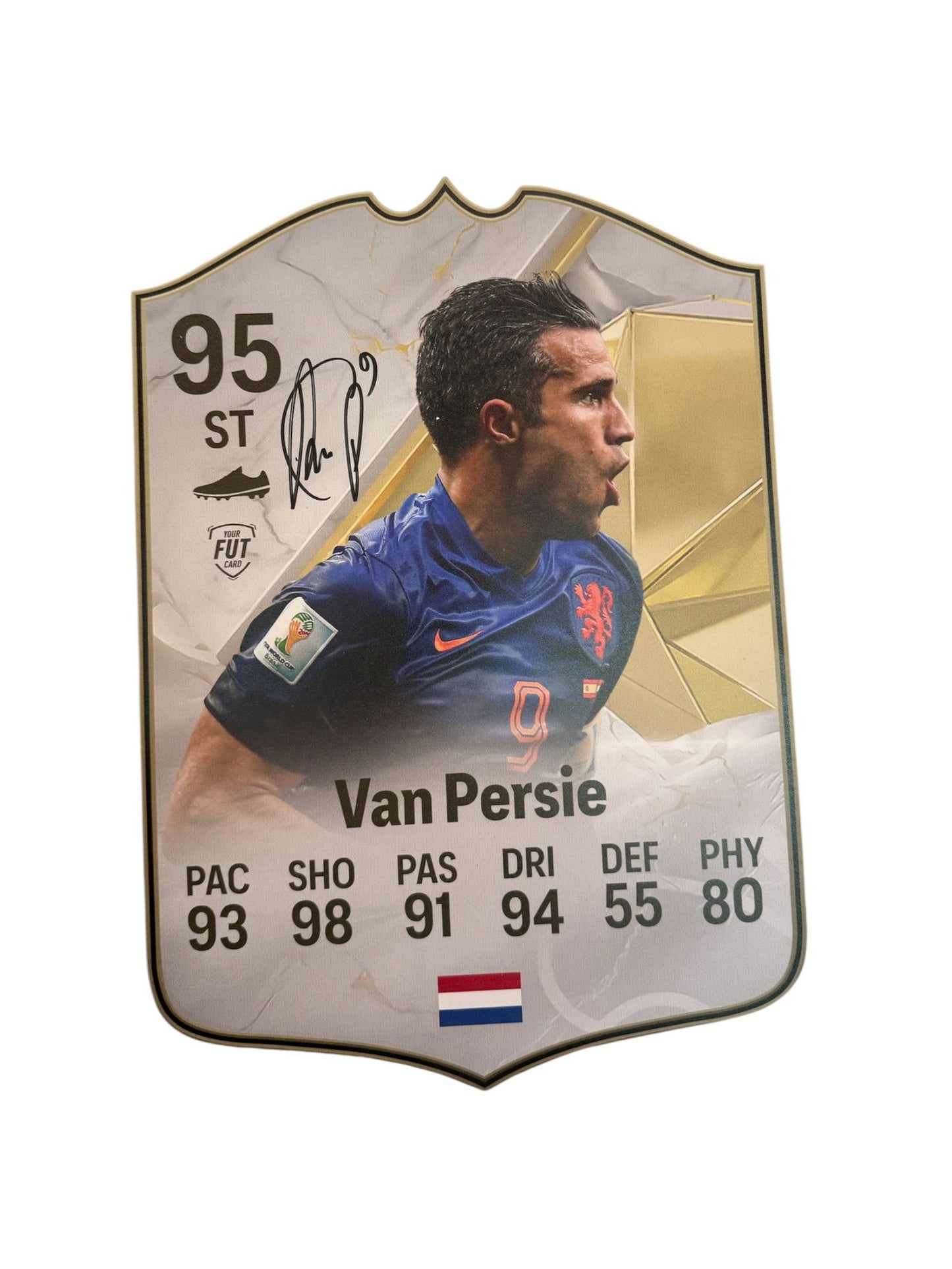 Robin Van Persie Hand signed 16X12 FUT Card