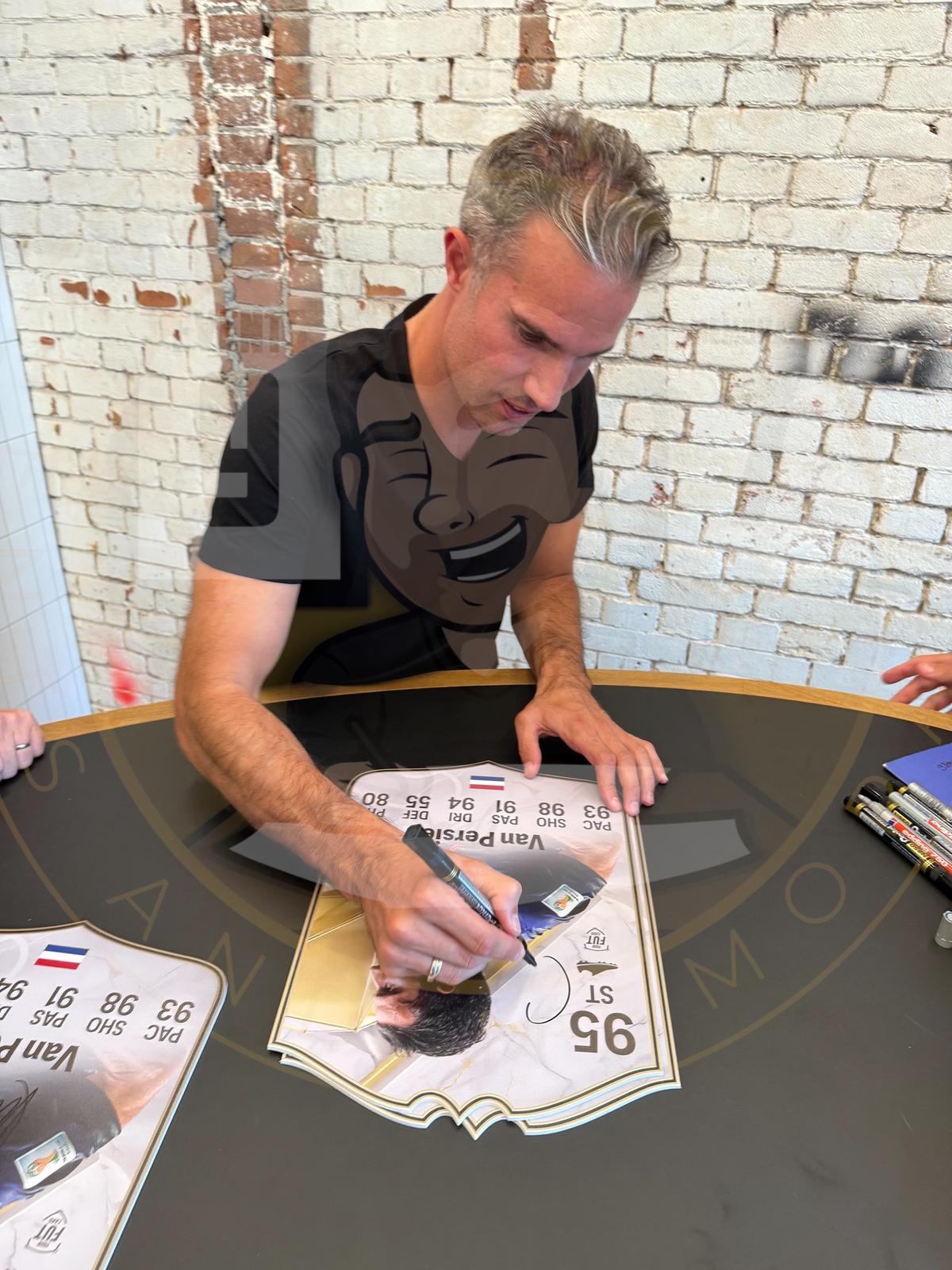 Robin Van Persie Hand signed 16X12 FUT Card