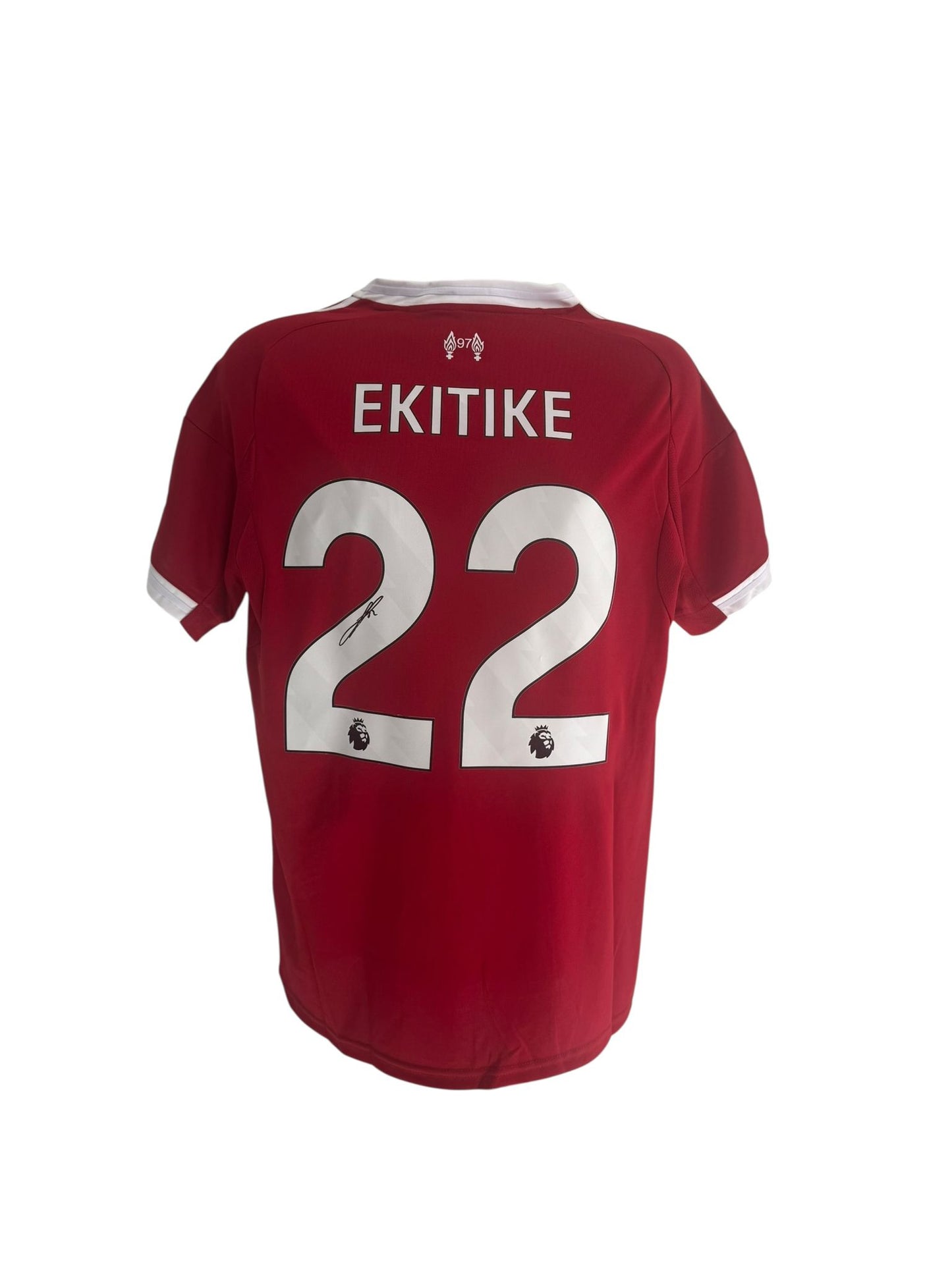 Hugo Ekitike hand signed 25/26 home shirt