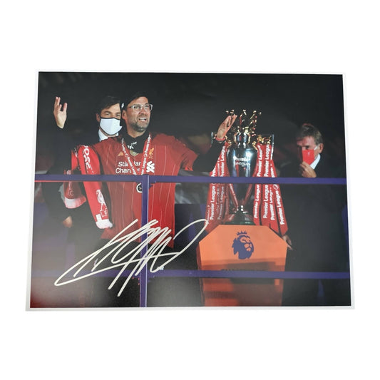 Jurgen Klopp hand signed 16x12 Image