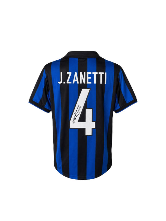 Javier Zanetti Hand Signed Inter Milan Home Shirt
