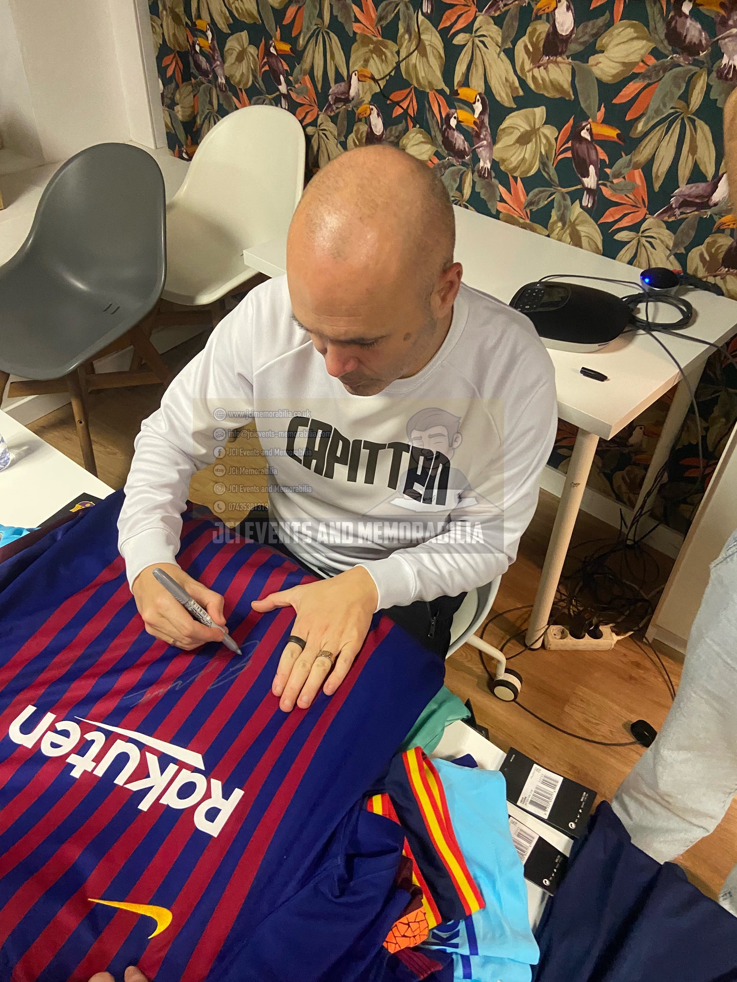 Andrés Iniesta hand signed shirt