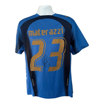 Marco Materazzi hand signed Italy 2006 shirt