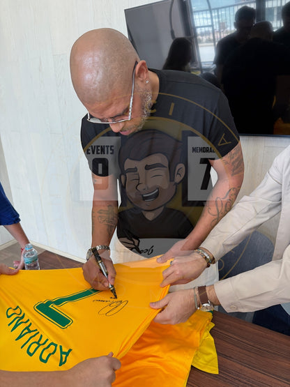 Adriano Leite Ribeiro hand signed Brazil Shirt