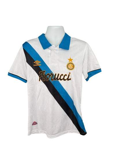 Dennis Bergkamp Hand Signed Inter Milan 1994/95 away shirt