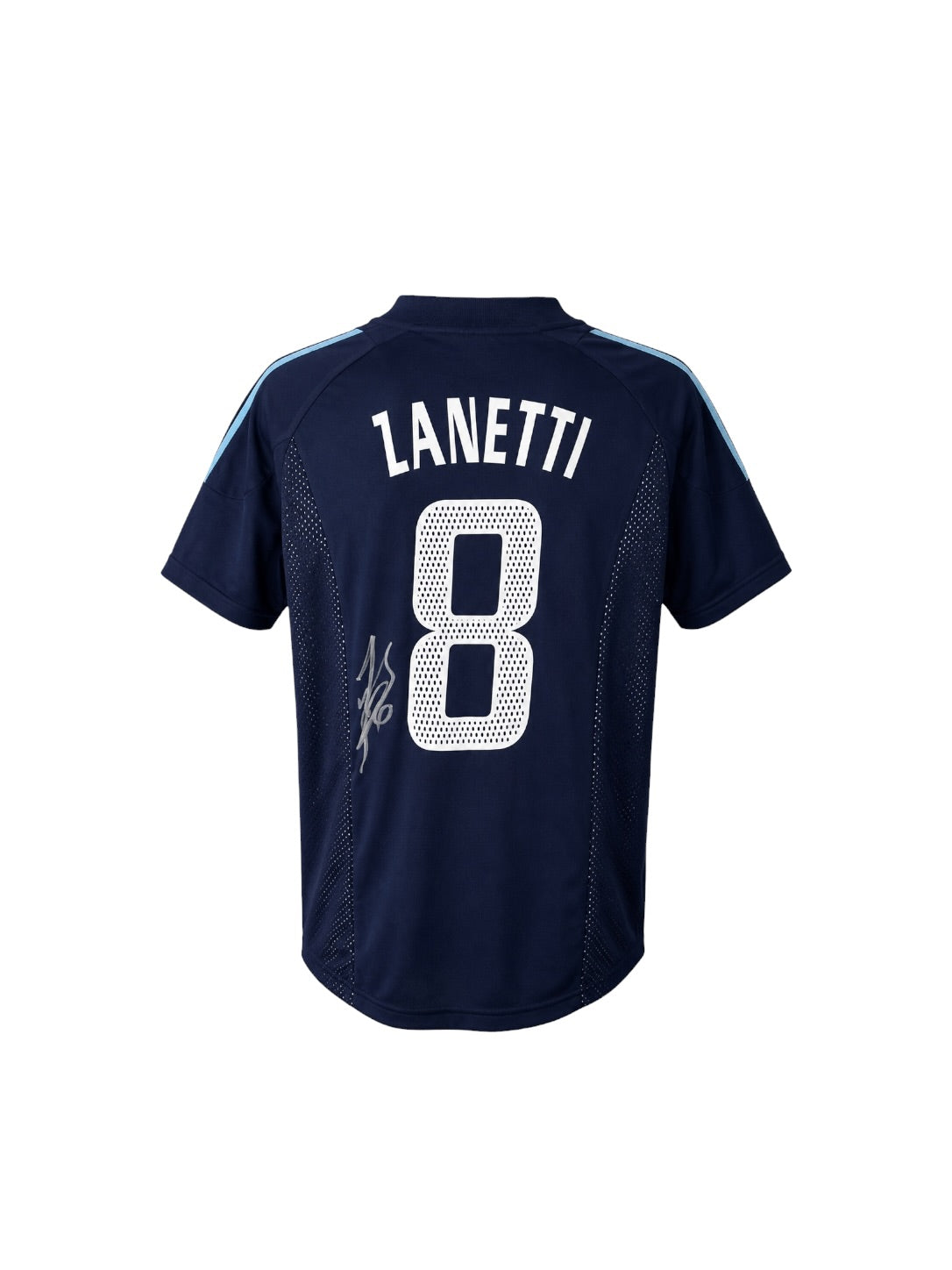 Javier Zanetti Hand Signed Argentina Away Shirt