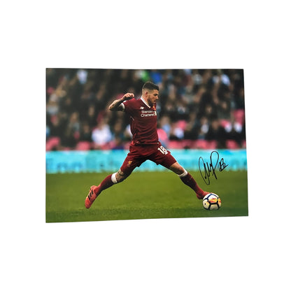 Alberto Moreno hand signed 16x12 image