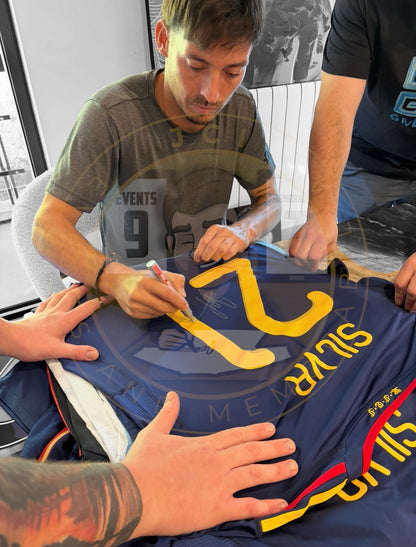 David Silva Hand Signed Spain Away Shirt