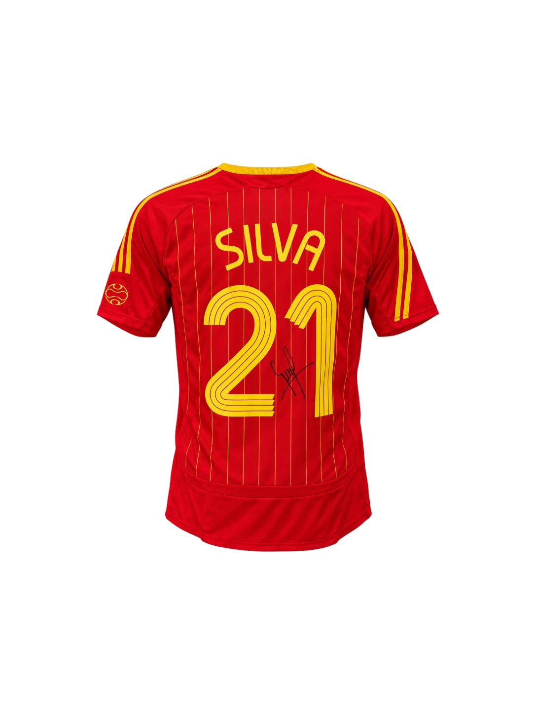 David Silva Hand Signed Spain Home Shirt