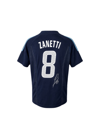 Javier Zanetti Hand Signed Argentina Away Shirt