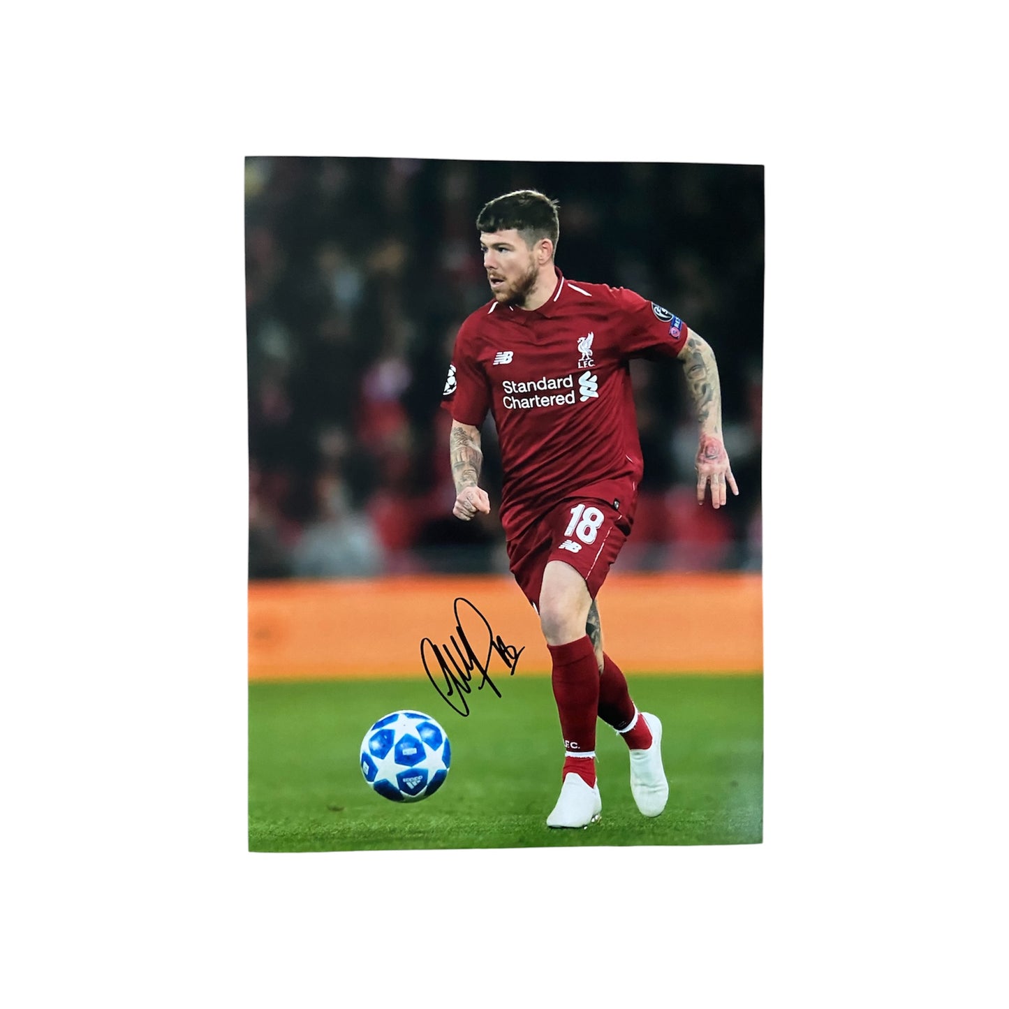 Alberto Moreno hand signed 16x12 image