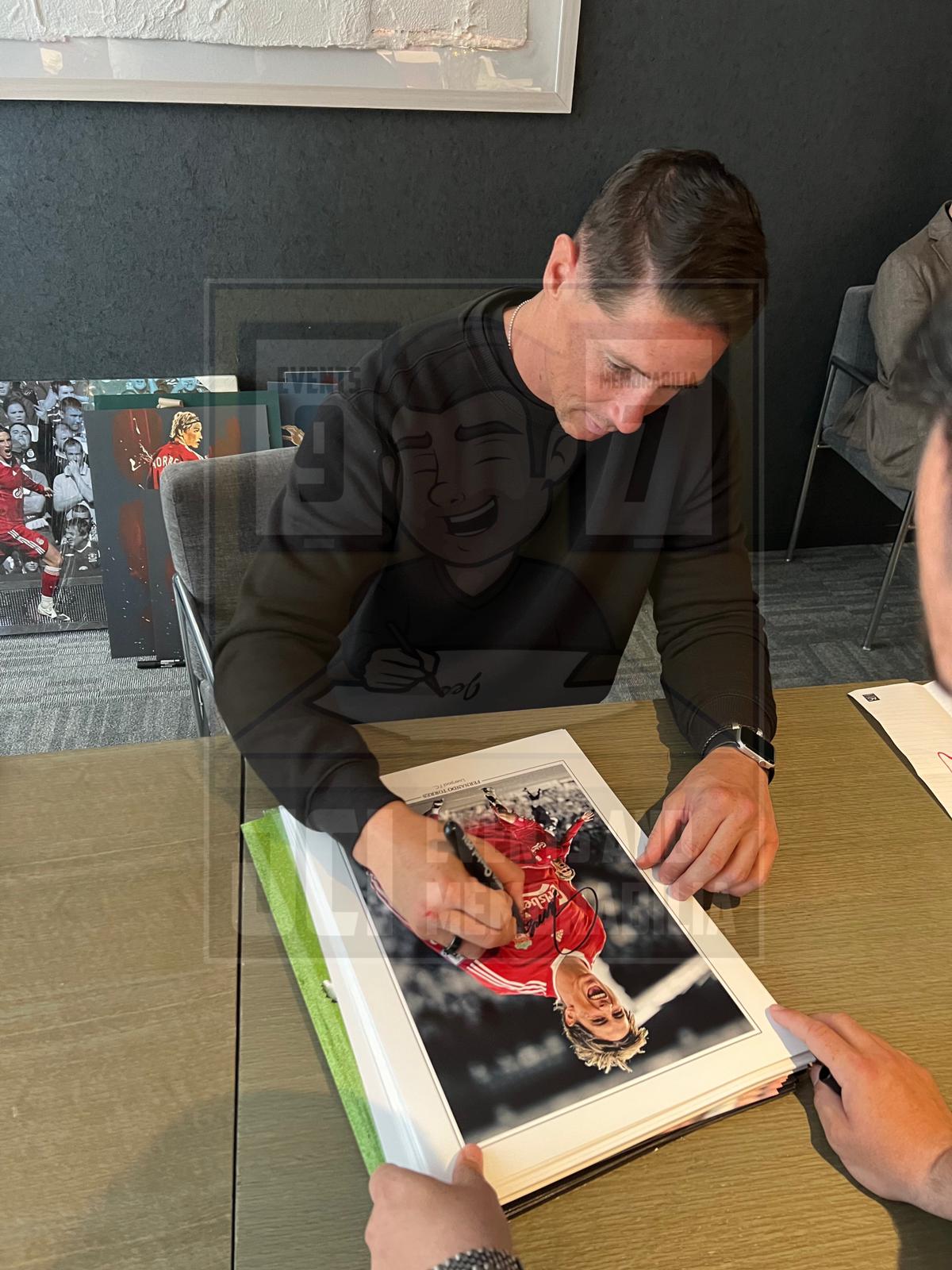 Fernando Torres signed 16x12 Montage