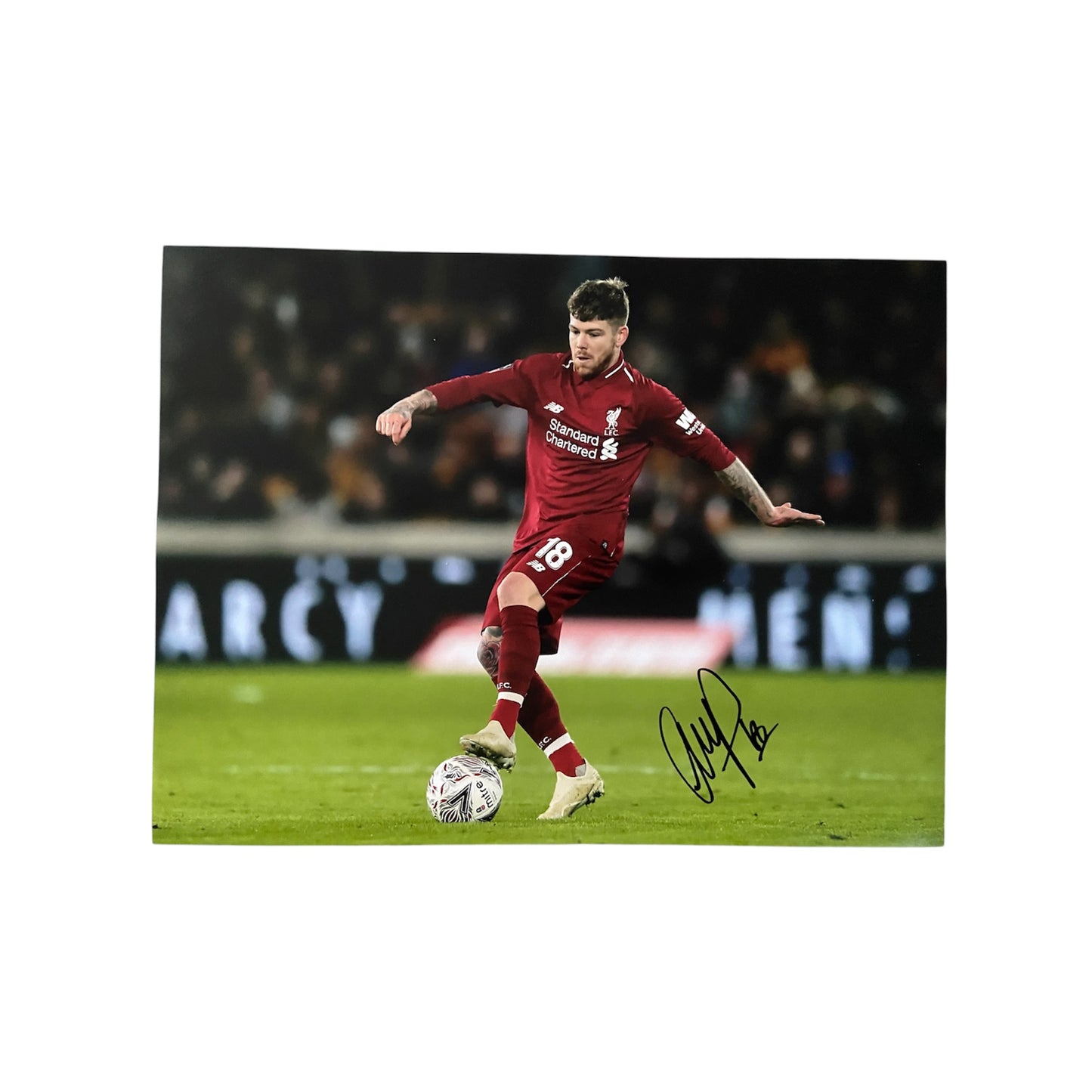 Alberto Moreno hand signed 16x12 image