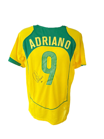 Adriano Leite Ribeiro hand signed Brazil Shirt