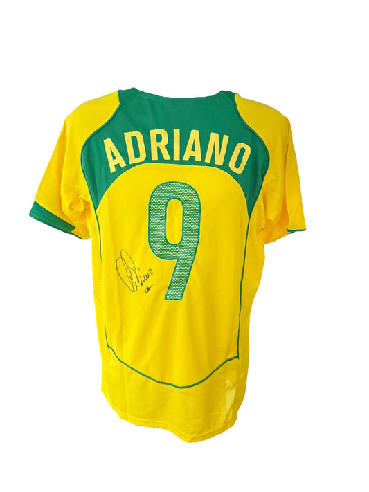 Adriano Leite Ribeiro hand signed Brazil Shirt