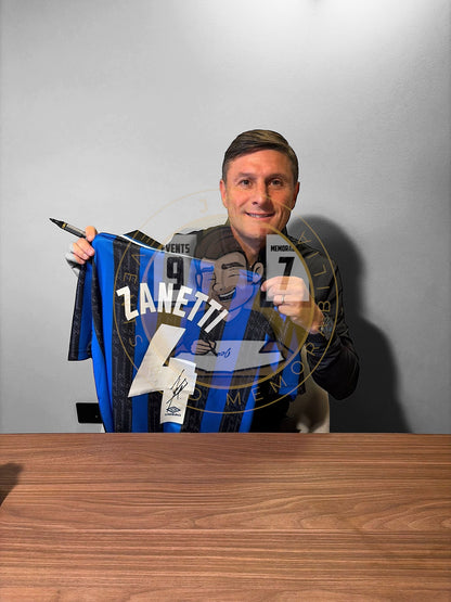 Javier Zanetti Hand Signed Inter Milan Home Shirt