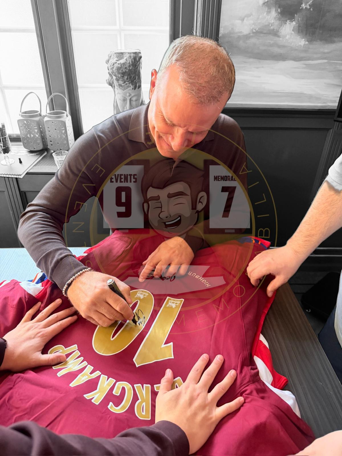 Dennis Bergkamp Hand Signed 2005/06 Arsenal Home Shirt
