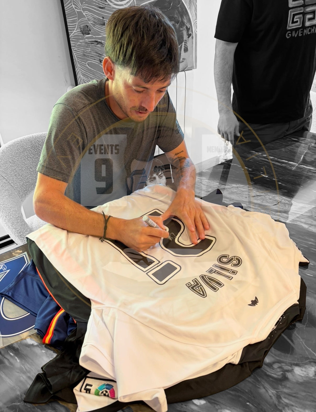 David Silva Hand Signed Valencia Shirt