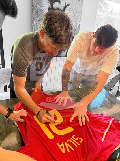 David Silva Hand Signed Spain Home Shirt