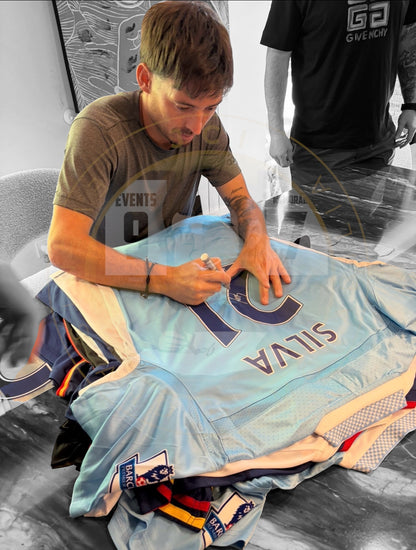 David Silva Hand Signed Manchester City Shirt