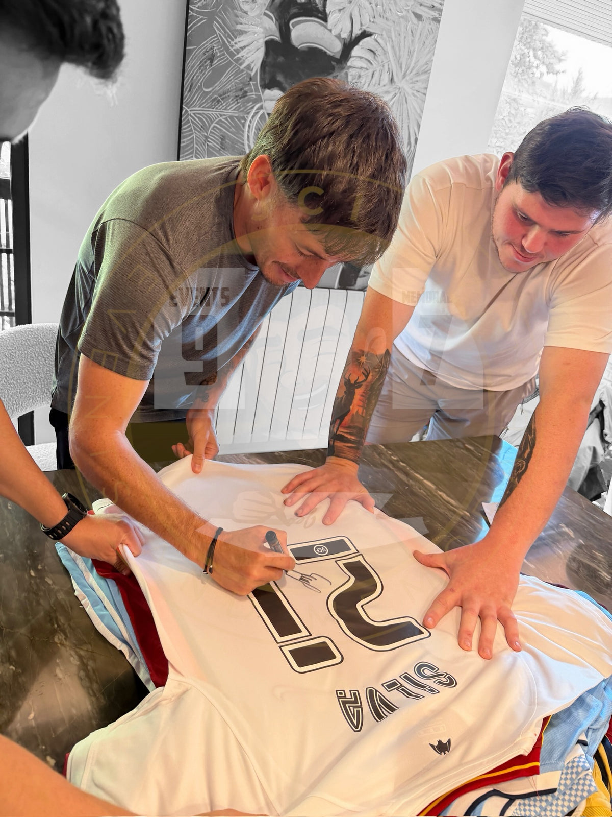 David Silva Hand Signed Valencia Shirt
