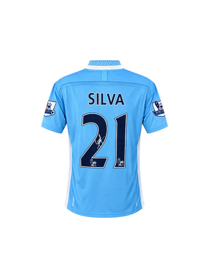 David Silva Hand Signed Manchester City Shirt
