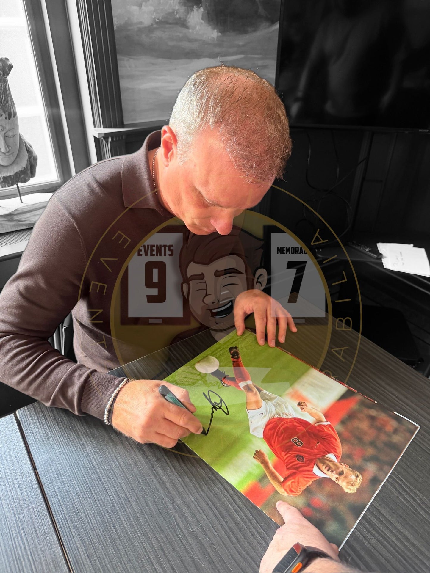Dennis Bergkamp Hand Signed 16X12 Image