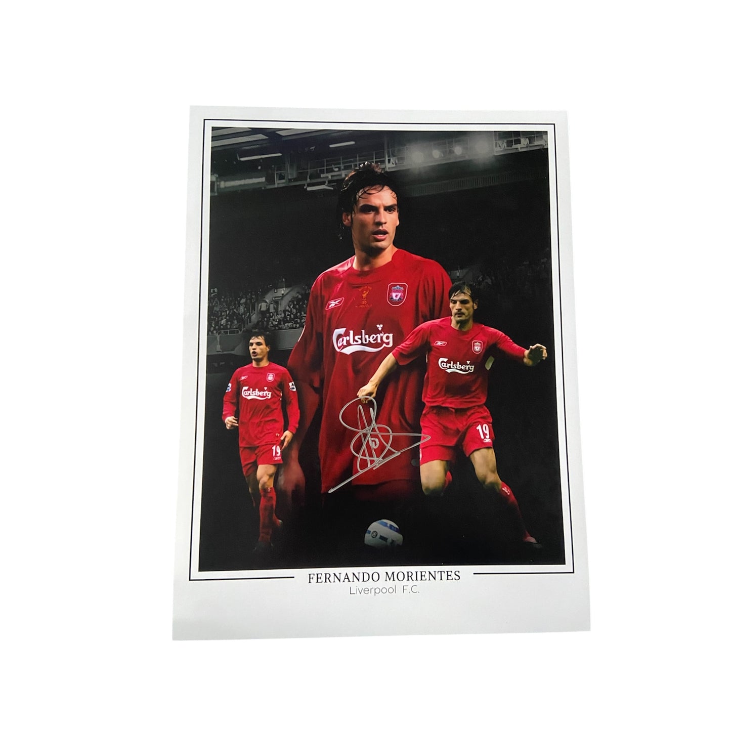 Fernando Morientes hand signed 16x12 image