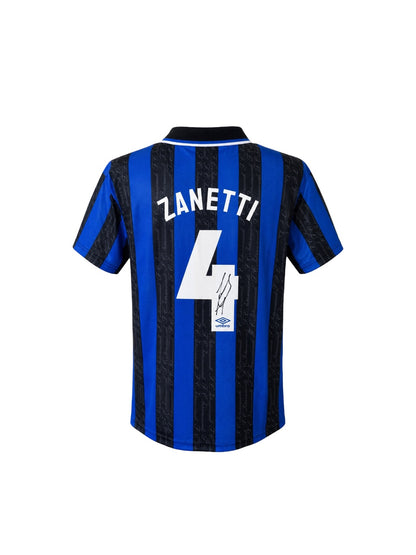 Javier Zanetti Hand Signed Inter Milan Home Shirt