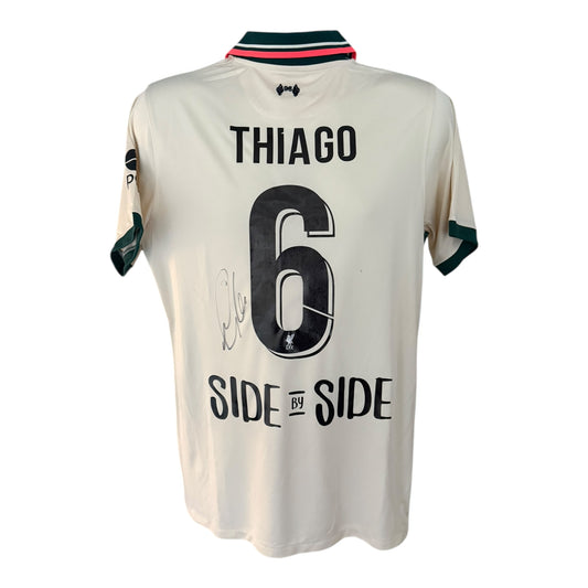 Thiago Alcantara hand signed Liverpool 21/22 away Shirt