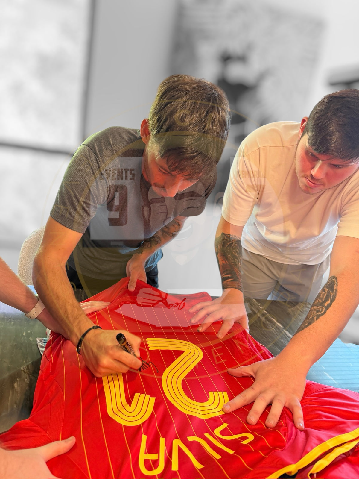 David Silva Hand Signed Spain Home Shirt