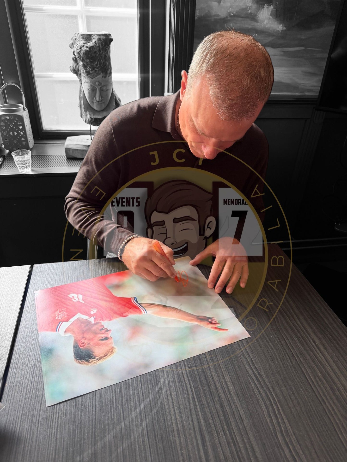 Dennis Bergkamp Hand Signed 16X12 Image