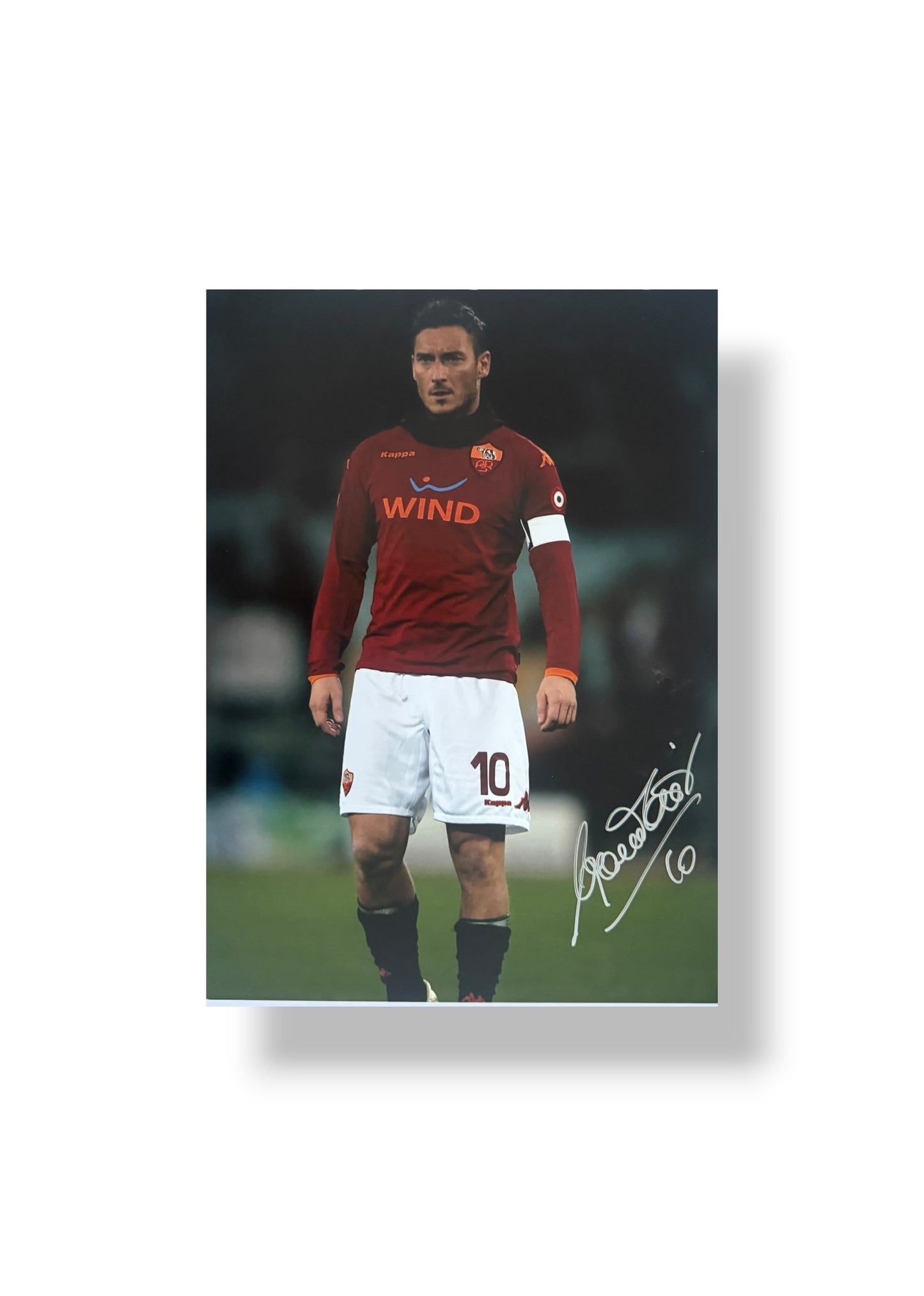Francesco Totti Hand signed 16x12 image