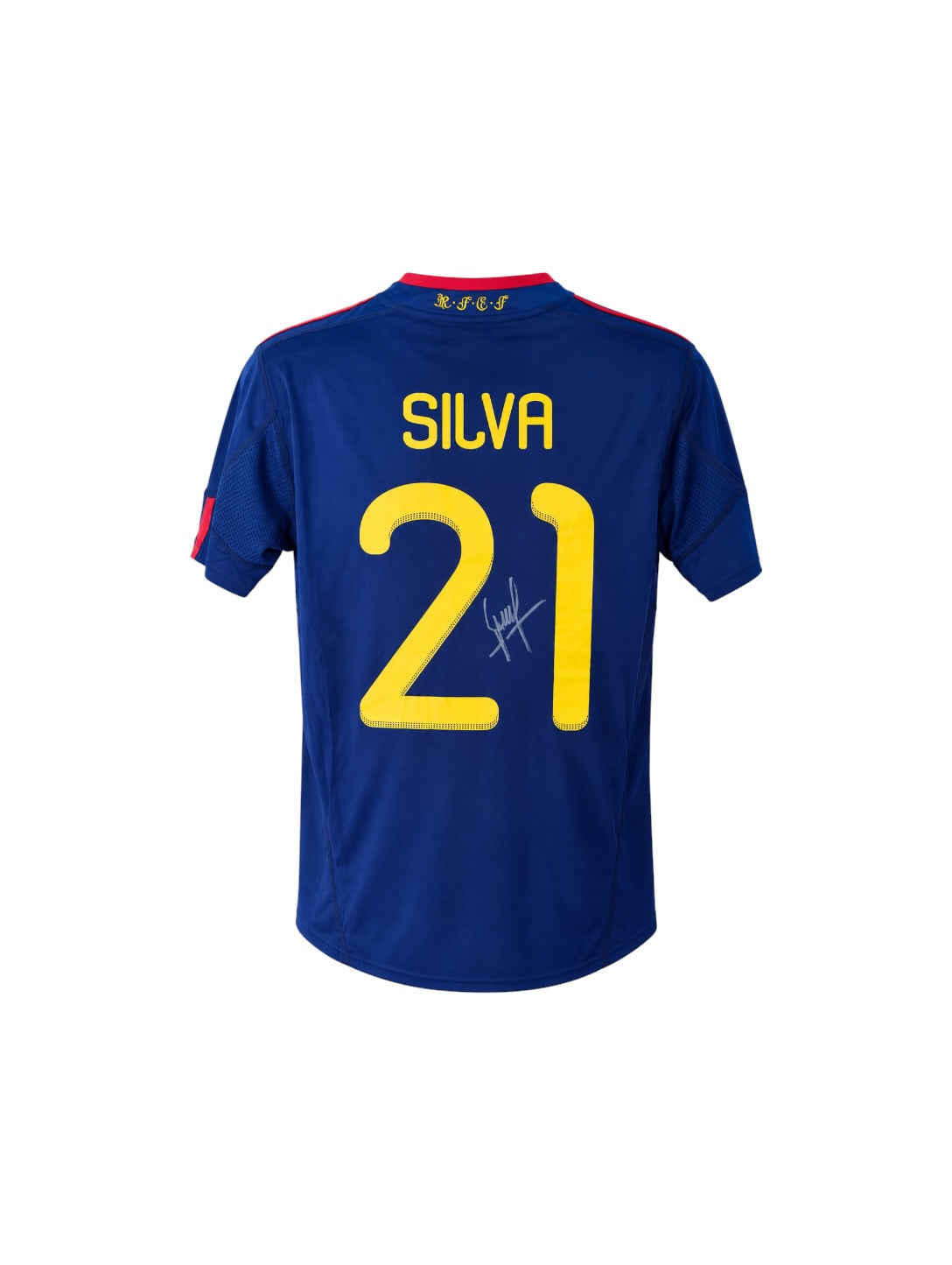 David Silva Hand Signed Spain Away Shirt