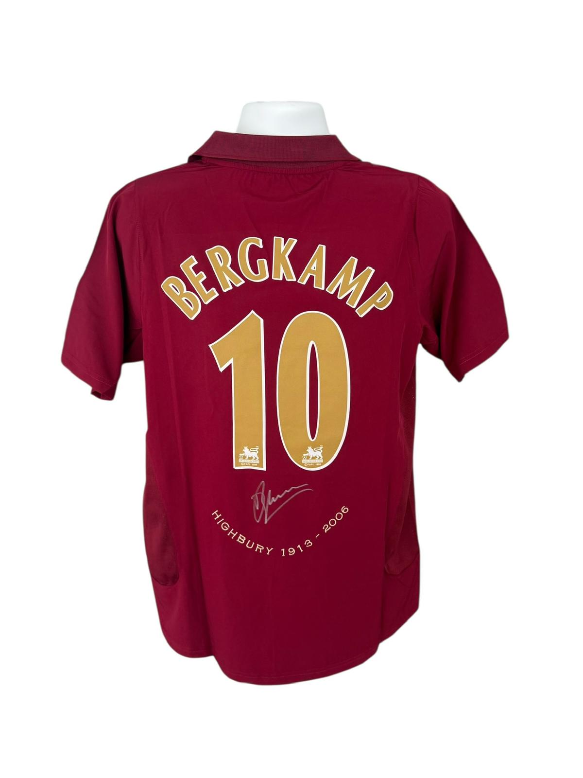 Dennis Bergkamp Hand Signed 2005/06 Arsenal Home Shirt