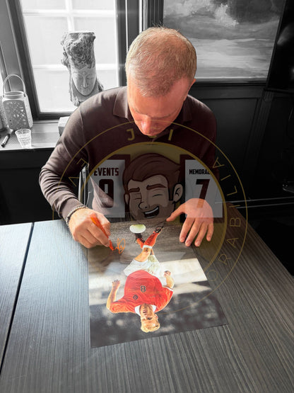 Dennis Bergkamp Hand Signed 16X12 Image