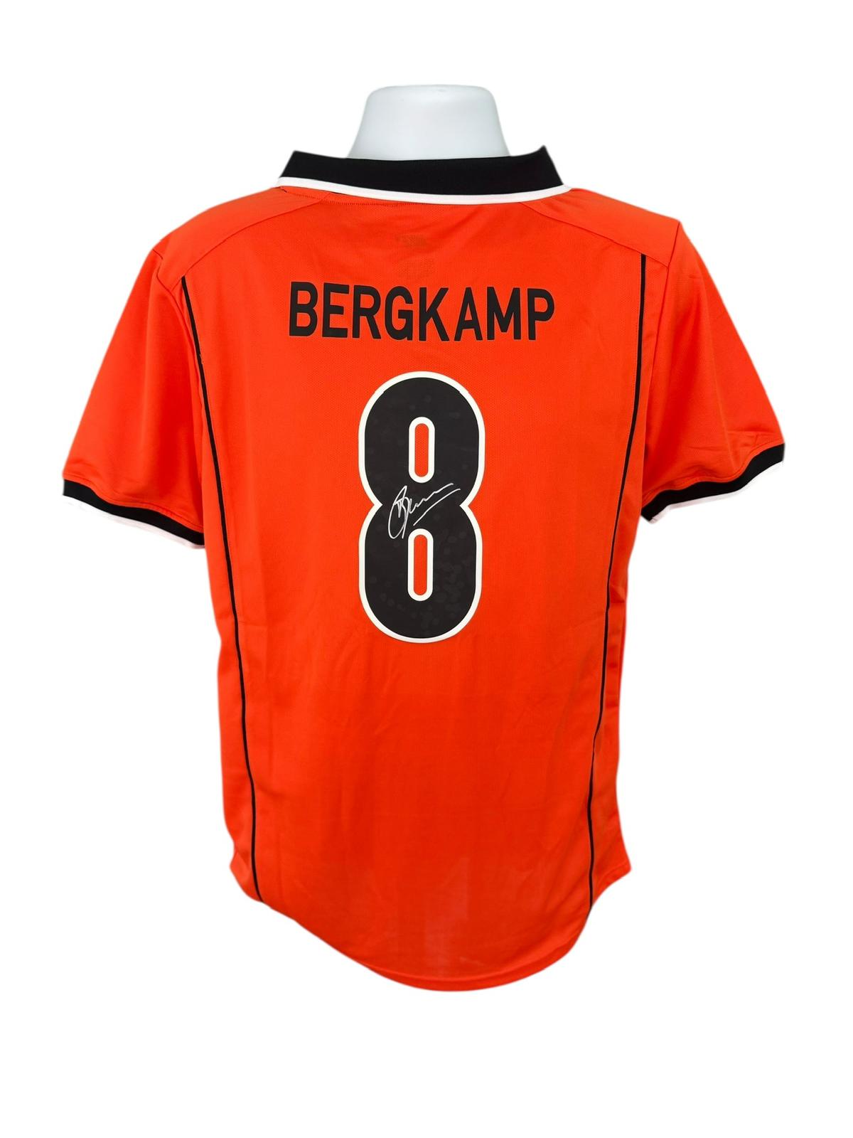 Dennis Bergkamp Hand Signed 1998 Netherlands Home Shirt