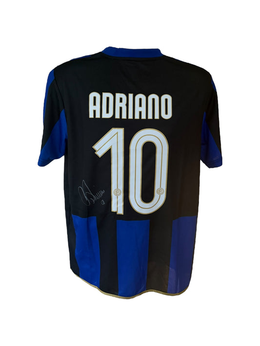 Adriano Leite Ribeiro hand signed Inter Milan Shirt
