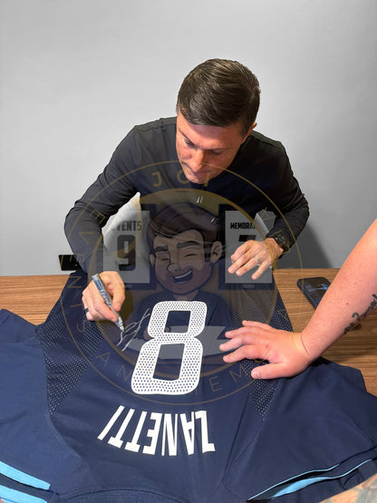 Javier Zanetti Hand Signed Argentina Away Shirt