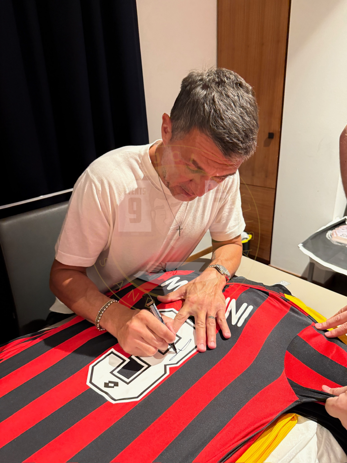 Paolo Maldini hand signed AC Milan Home Shirt